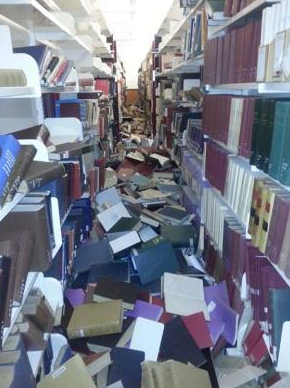 Law Library At Victoria University Damaged